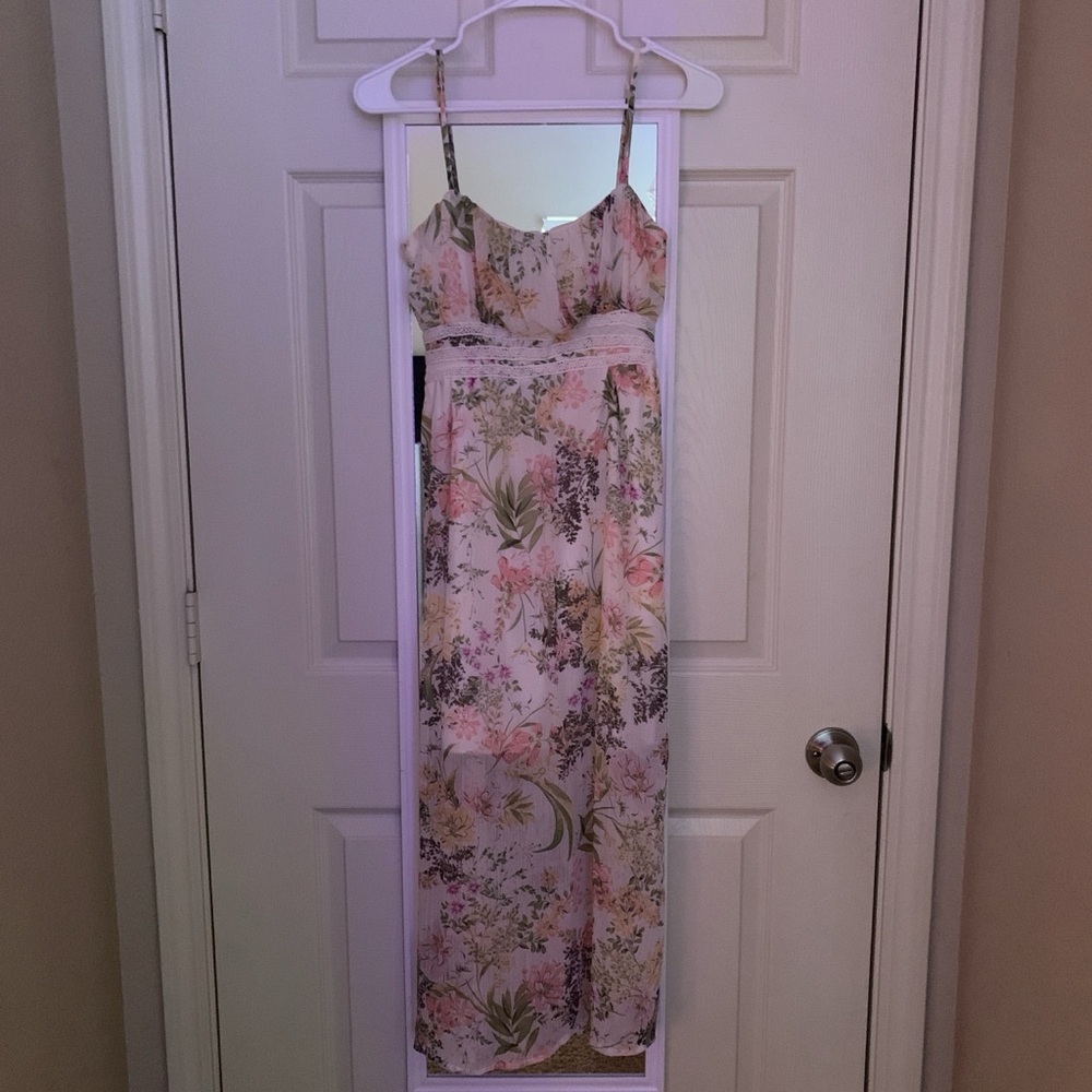 Floral Maxi Dress with Spaghetti Straps